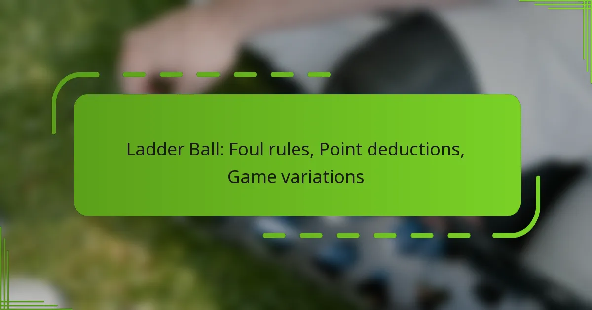 Ladder Ball: Foul rules, Point deductions, Game variations