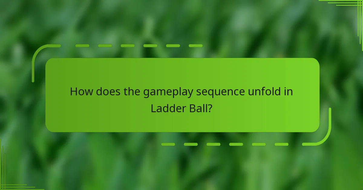 How does the gameplay sequence unfold in Ladder Ball?