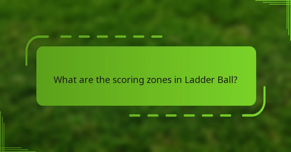 What are the scoring zones in Ladder Ball?